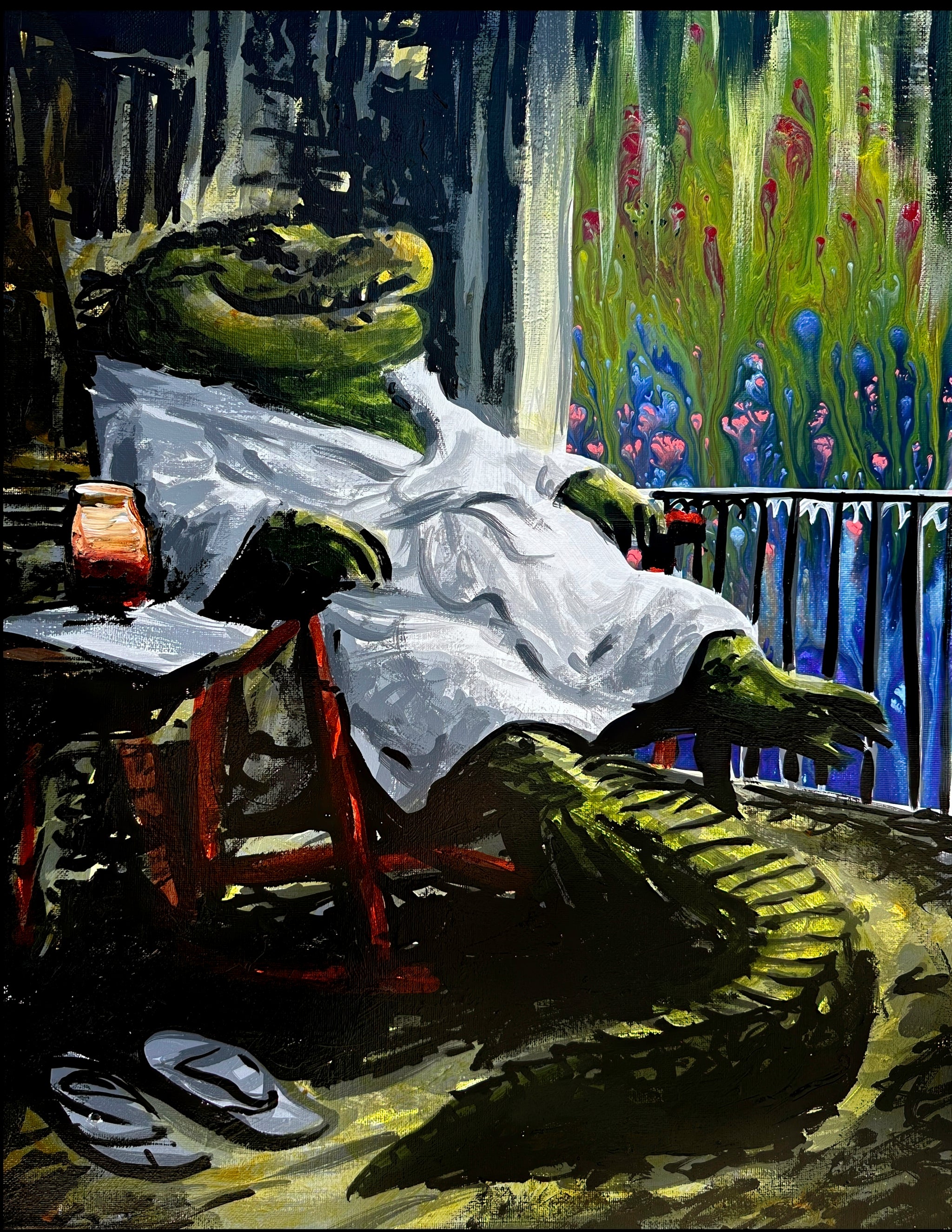 Alligator at the Spa Print