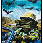 Alligator in Fear and Loathing Style Print