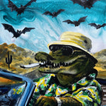 Alligator in Fear and Loathing Style Print