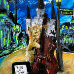 Orange Cat Playing Bass Print