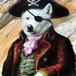 Husky as Lafitte the Pirate Print