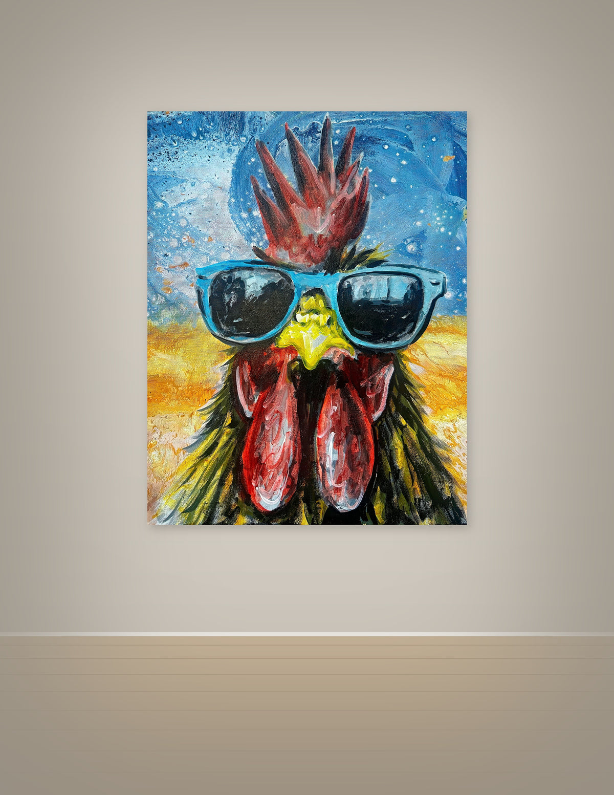 Rooster in Sunglasses Print