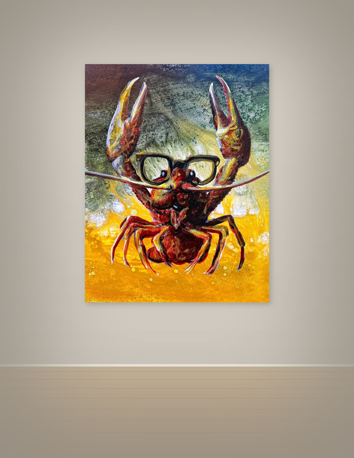 Crawfish Wearing Spectacles Print