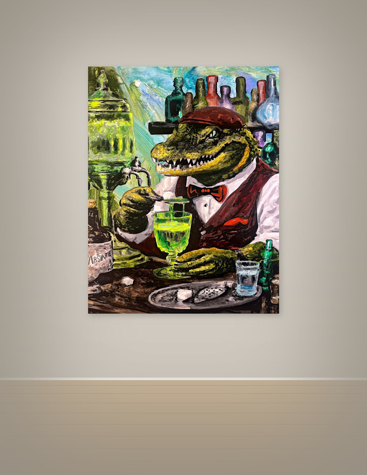 Absinthe Alligator Print