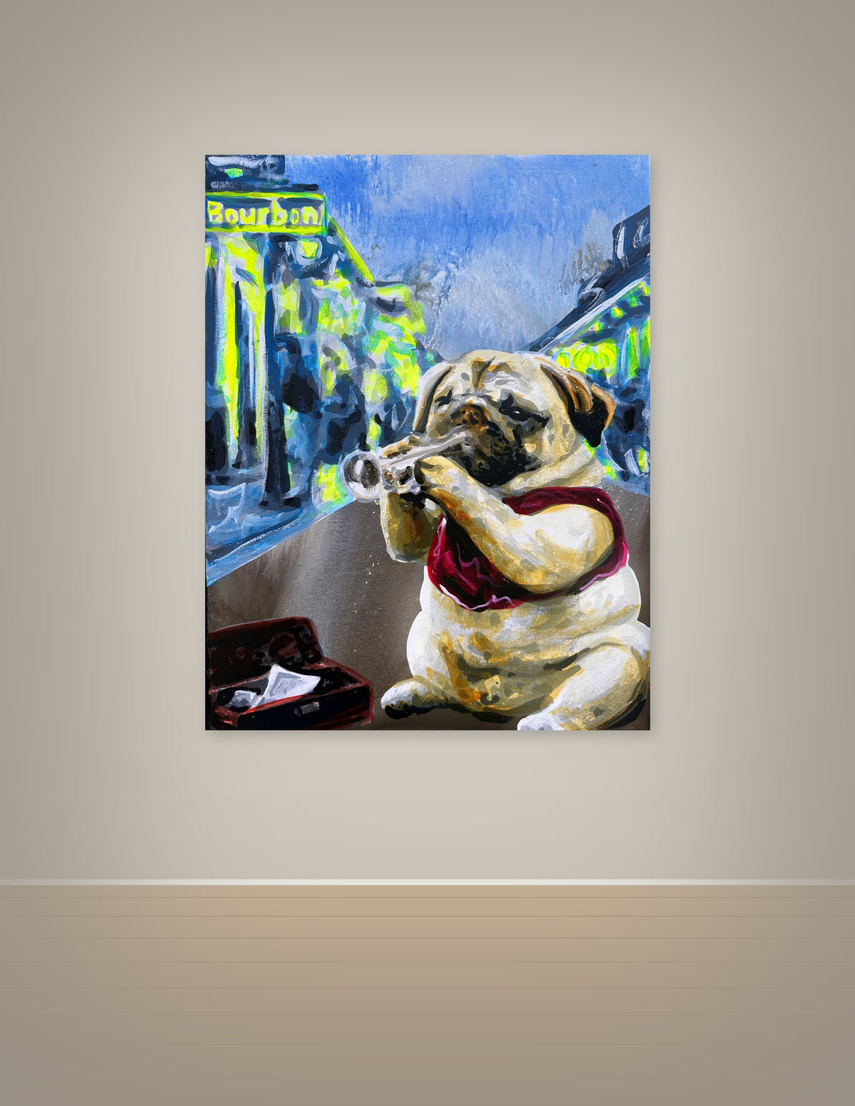Pug Playing Trumpet Print