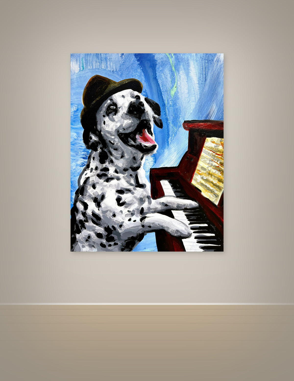 Dalmatian Playing Piano Print