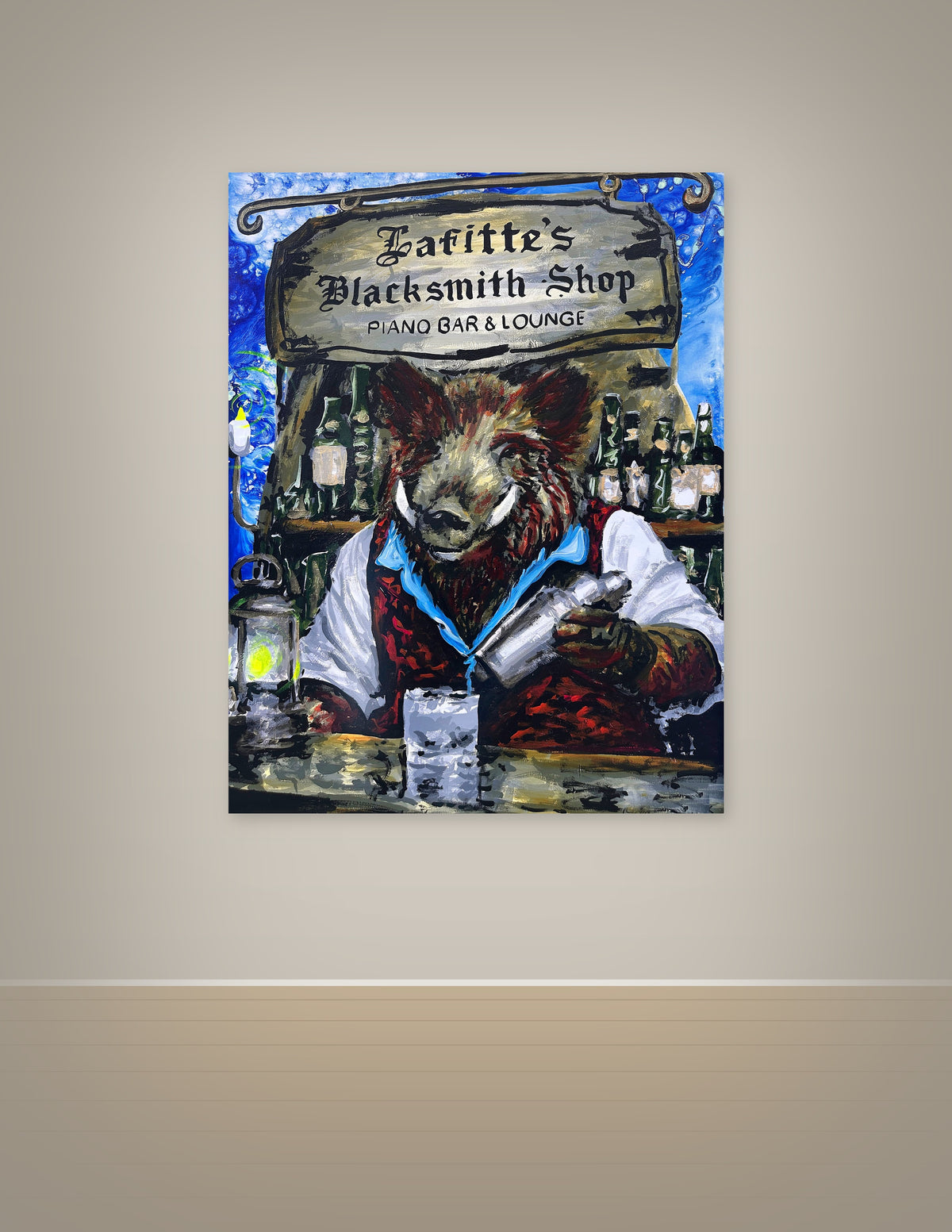 Boar as Lafitte's Bartender Print