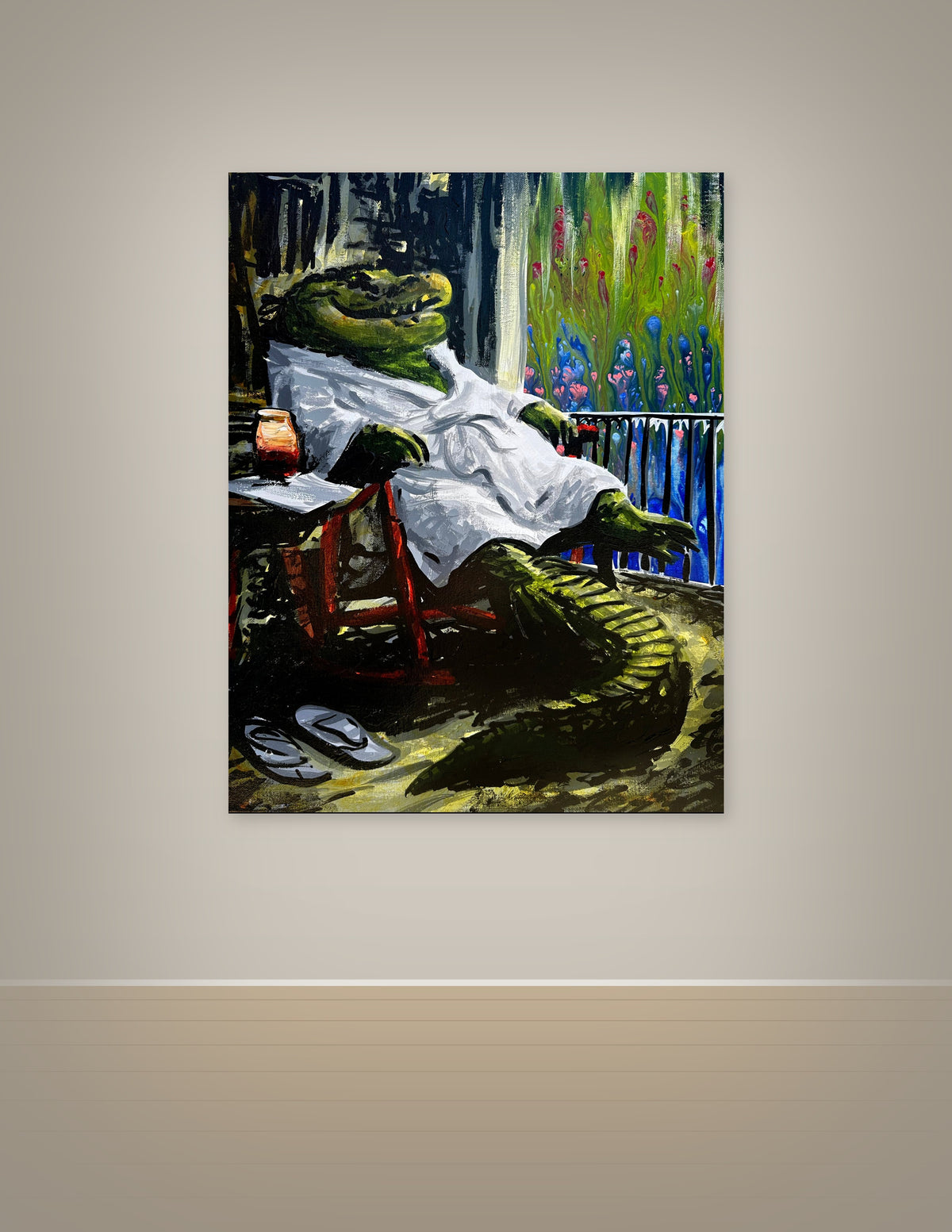 Alligator at the Spa Print
