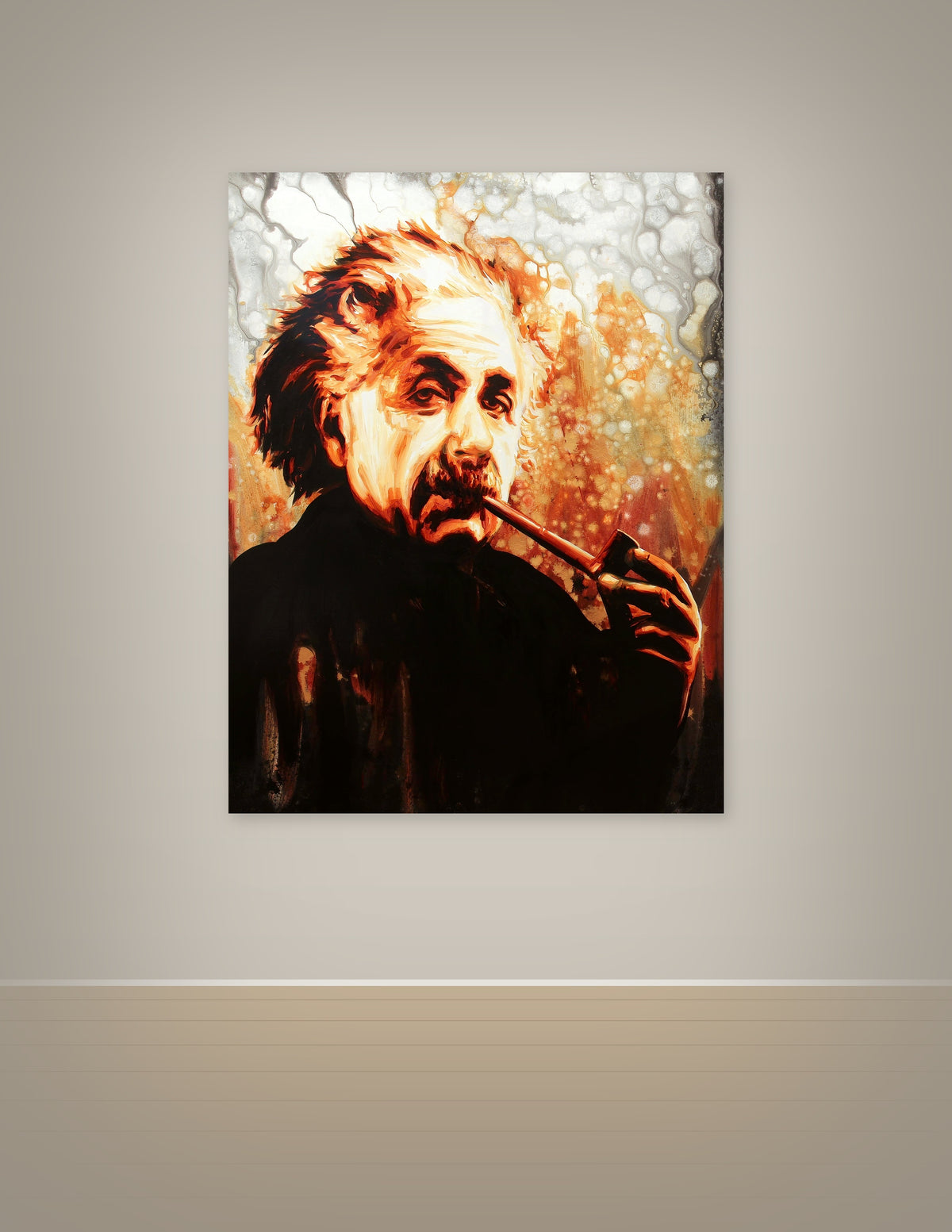 Einstein Smoking Pipe Print