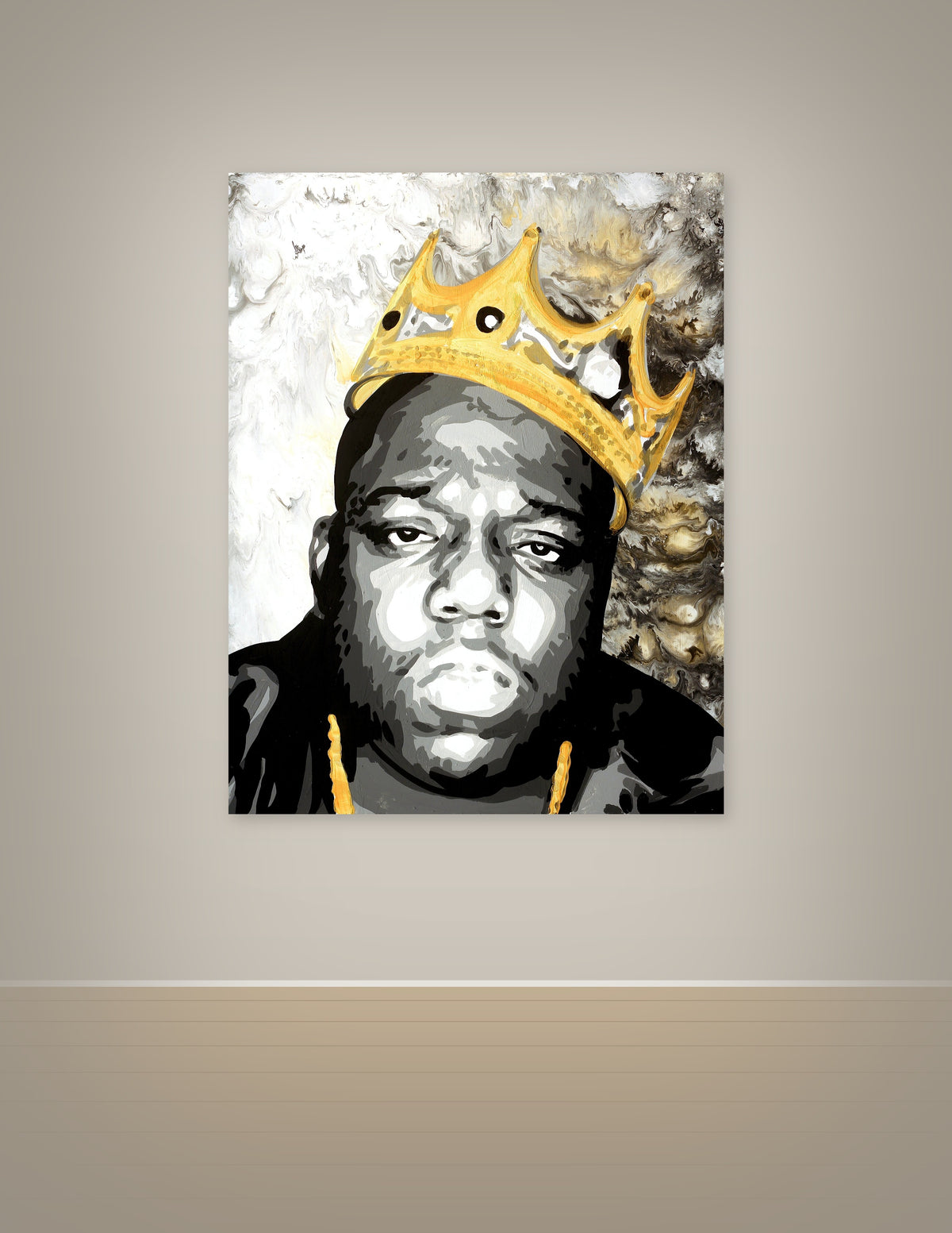 The Notorious BIG Gold Crown Print