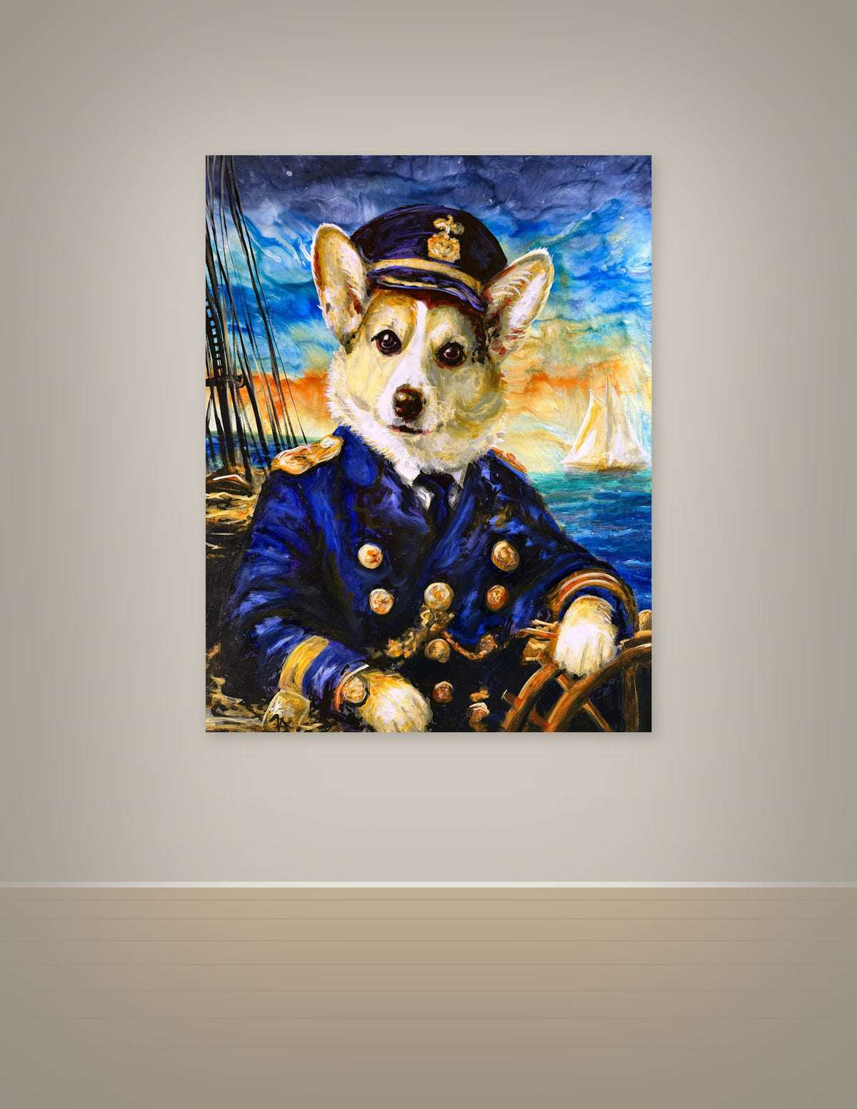 Captain Corgi Print