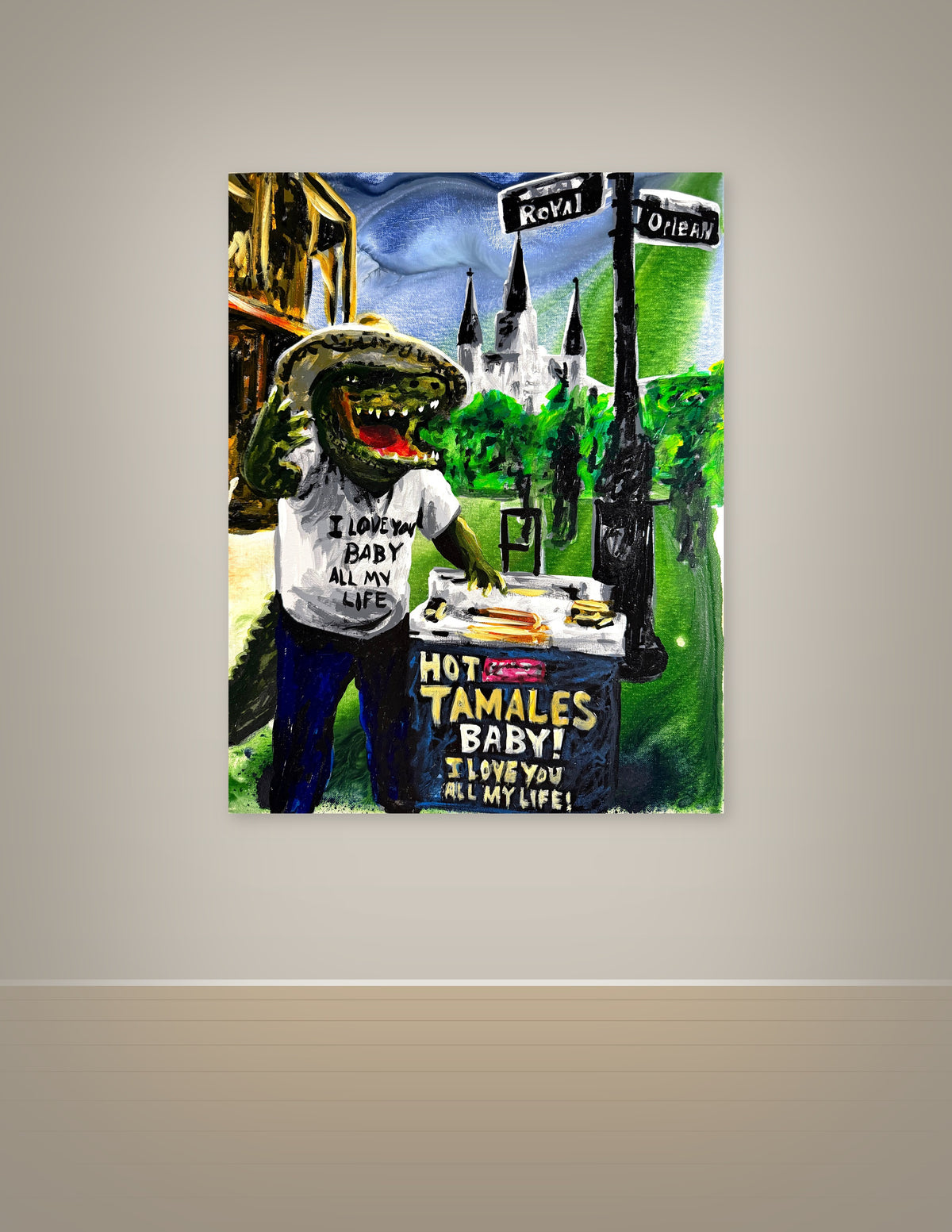 "Hot Tamale Guy" as an Alligator Print