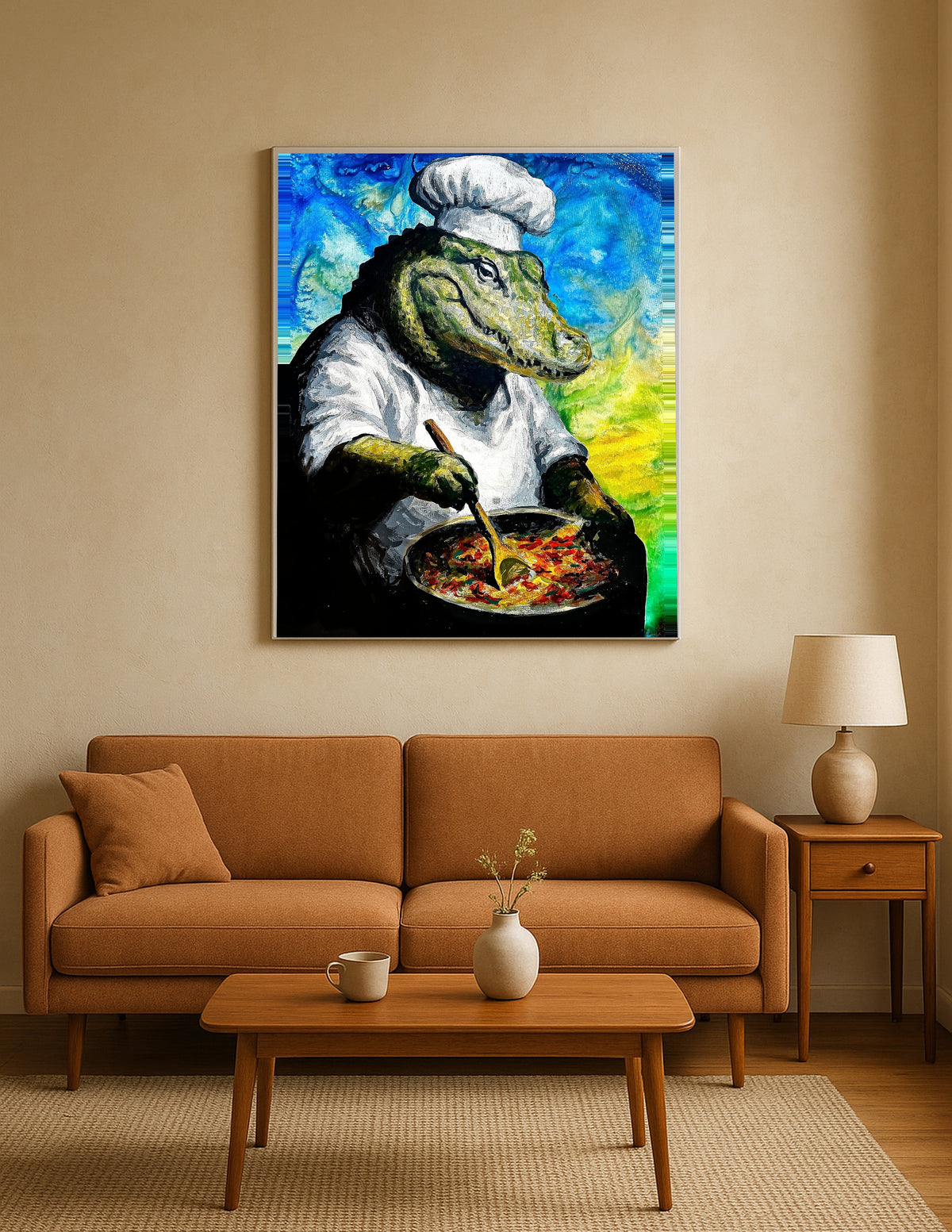 Alligator Chef Print