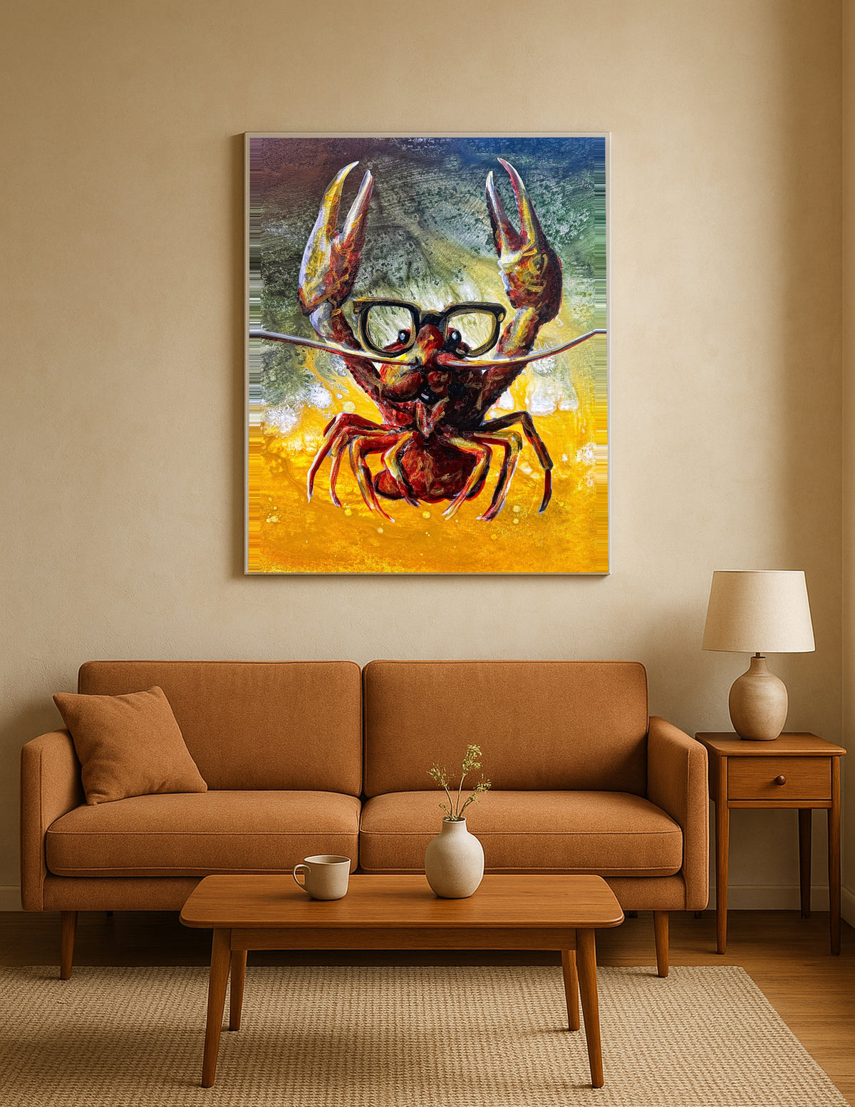 Crawfish Wearing Spectacles Print