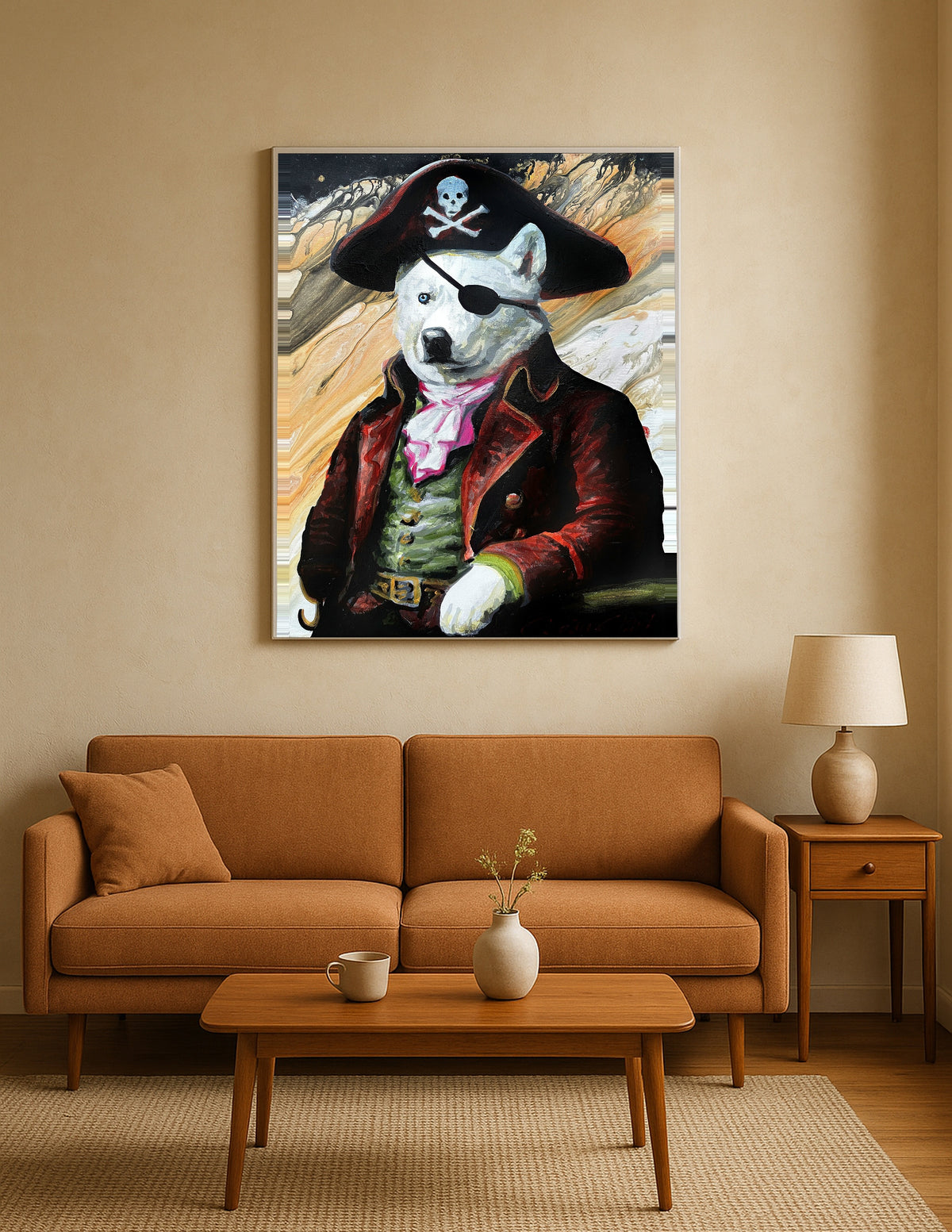 Husky as Lafitte the Pirate Print