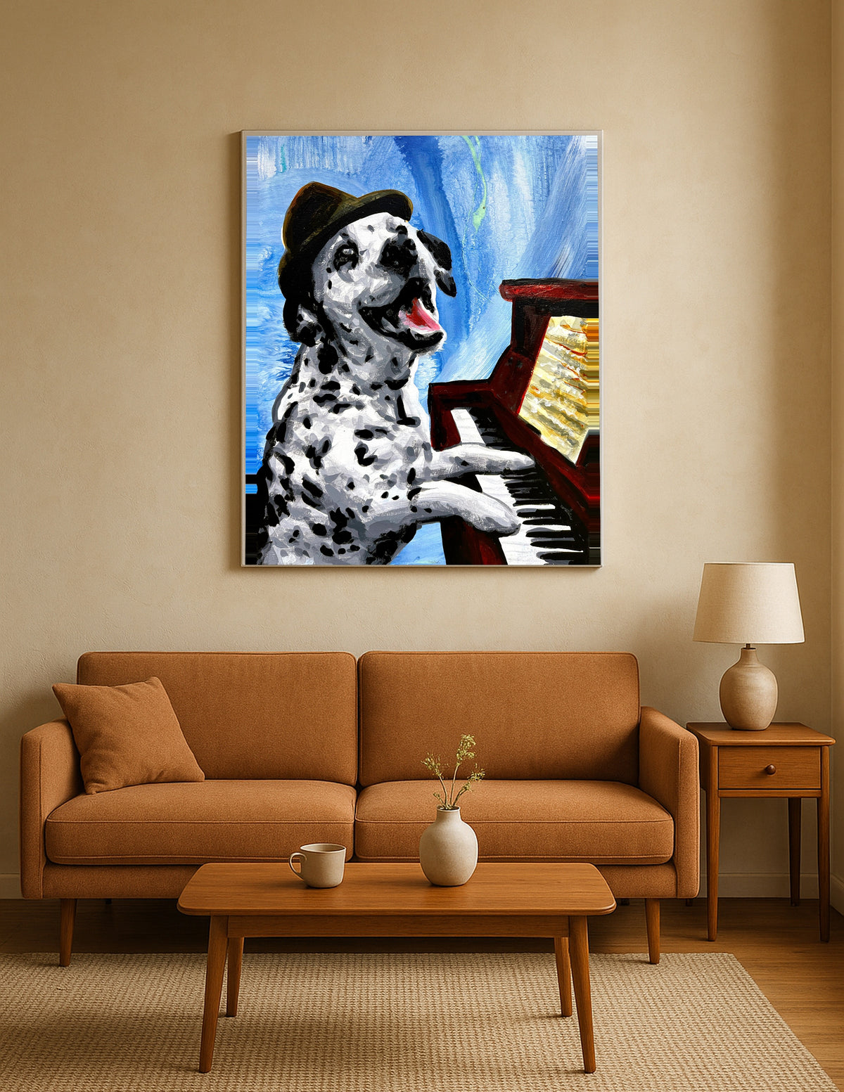 Dalmatian Playing Piano Print