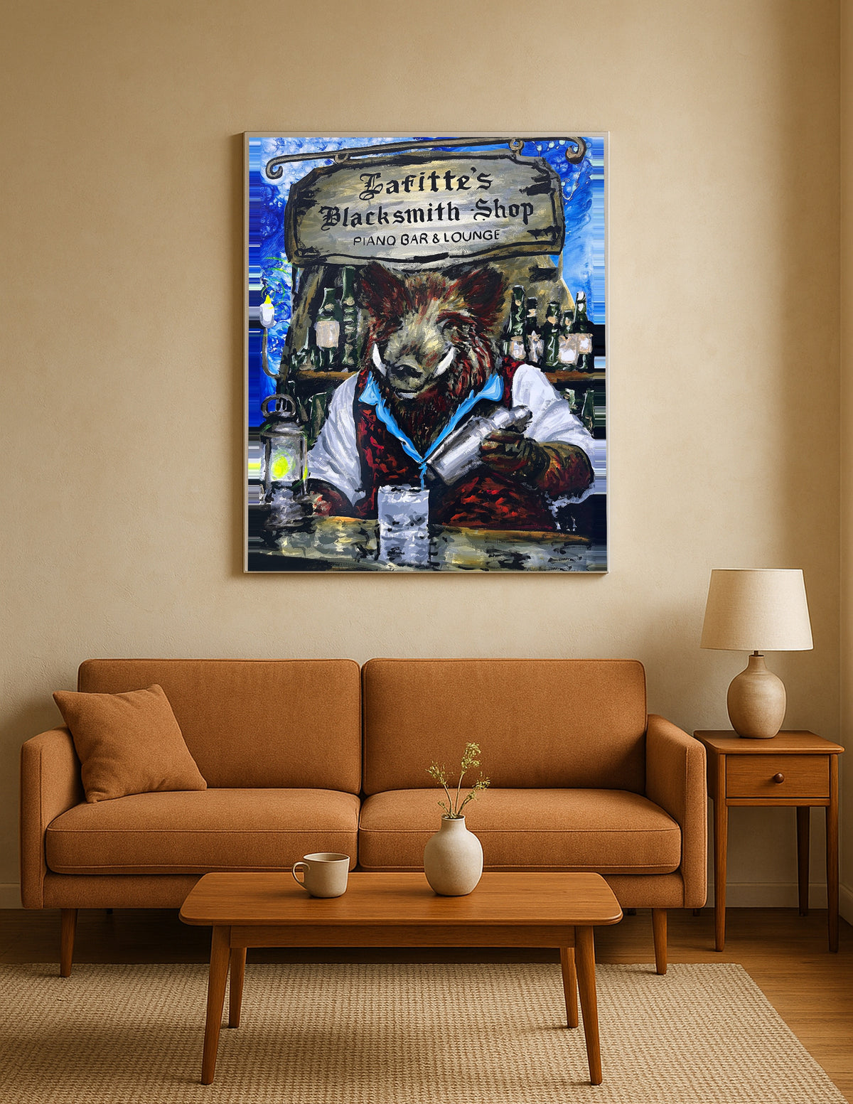 Boar as Lafitte's Bartender Print
