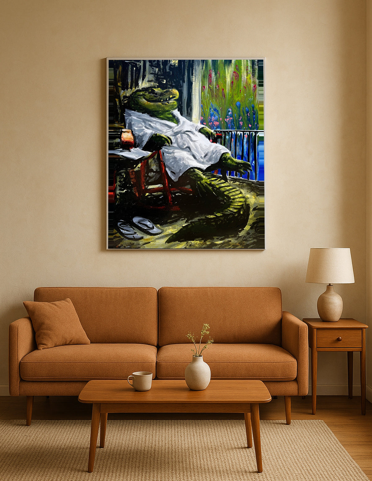 Alligator at the Spa Print