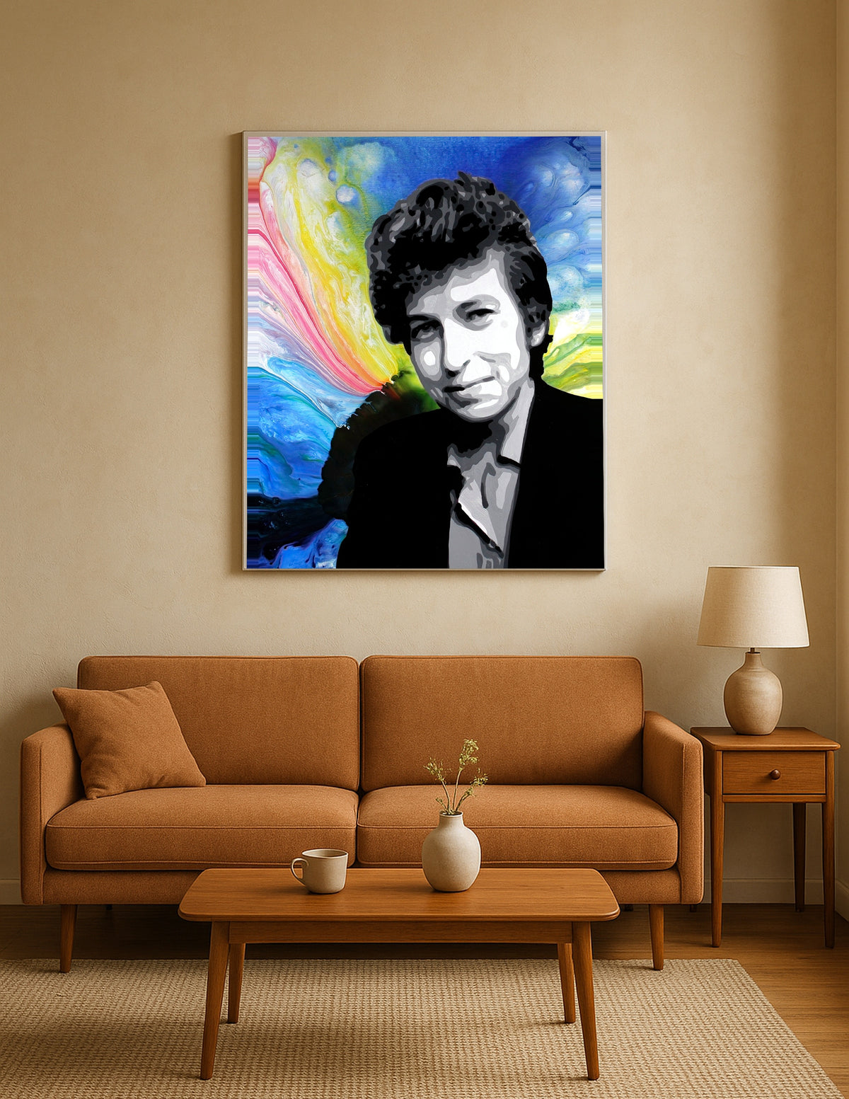 Young Bob Dylan Portrait Print