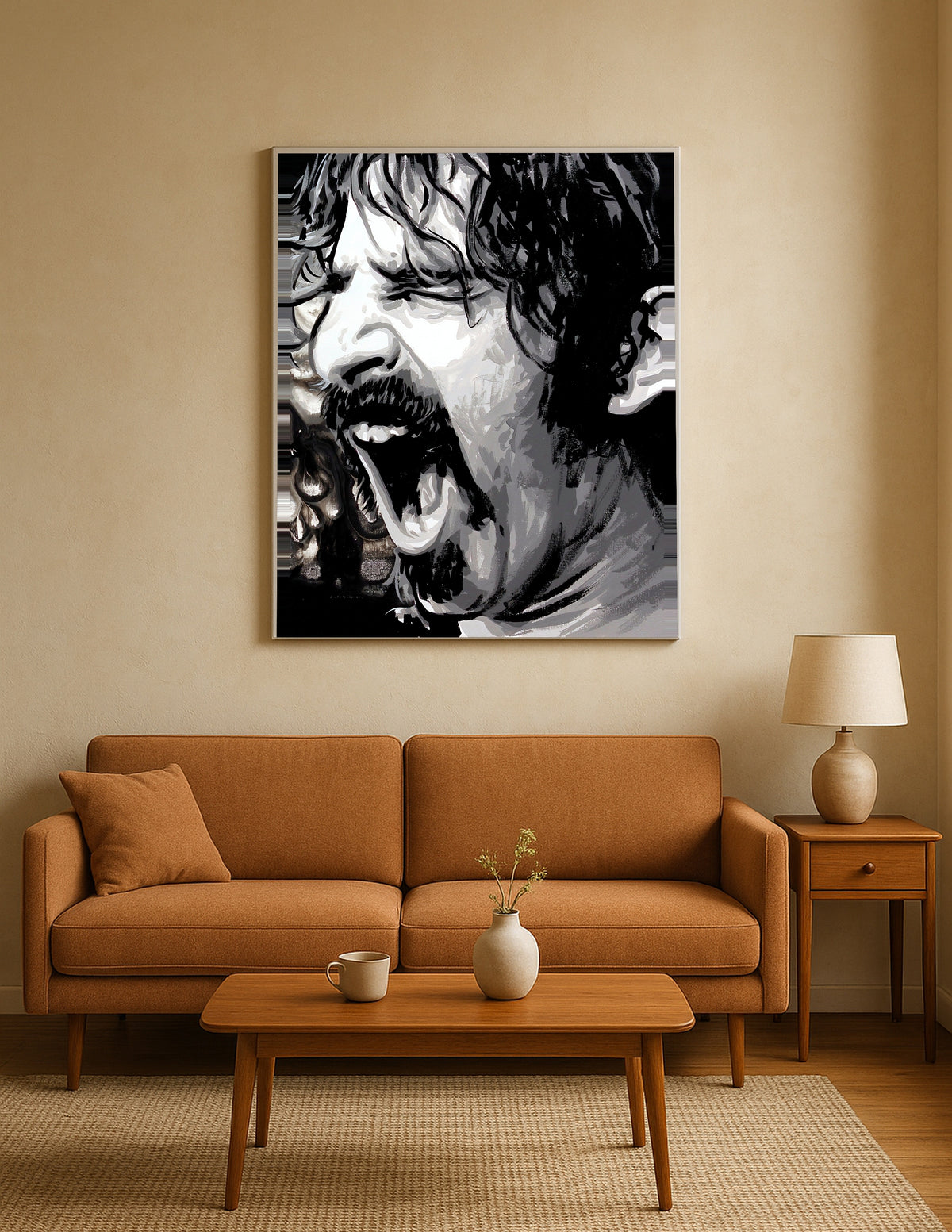 Frank Zappa Singing Print