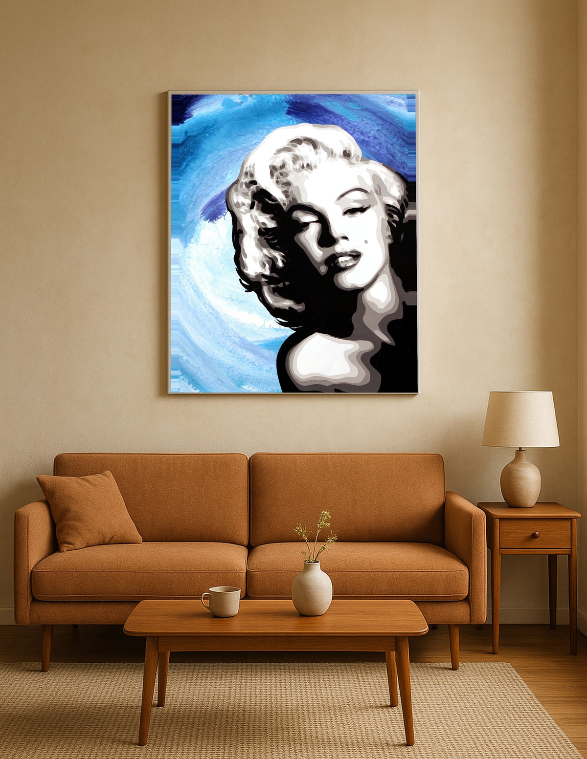 Blue Velvet Marilyn Monroe Print