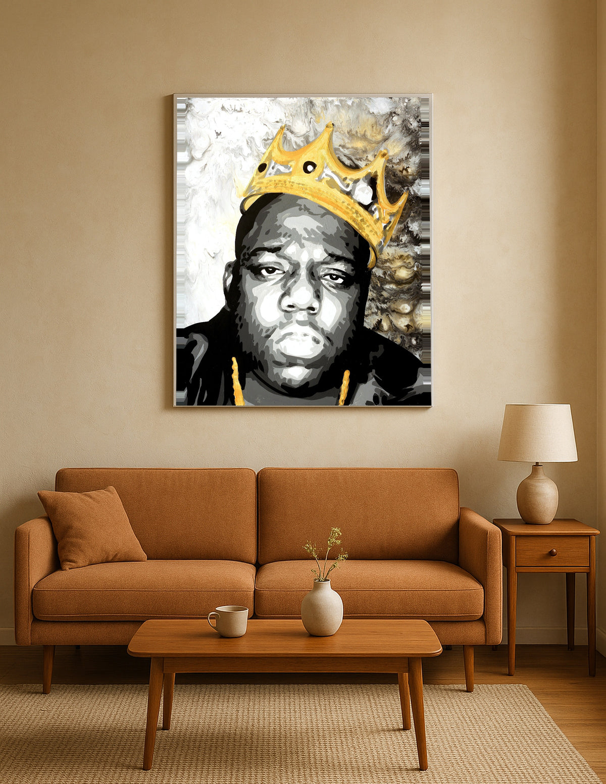The Notorious BIG Gold Crown Print