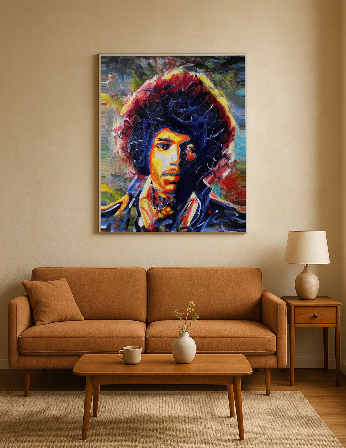 Jimi Hendrix Psychedelic Print
