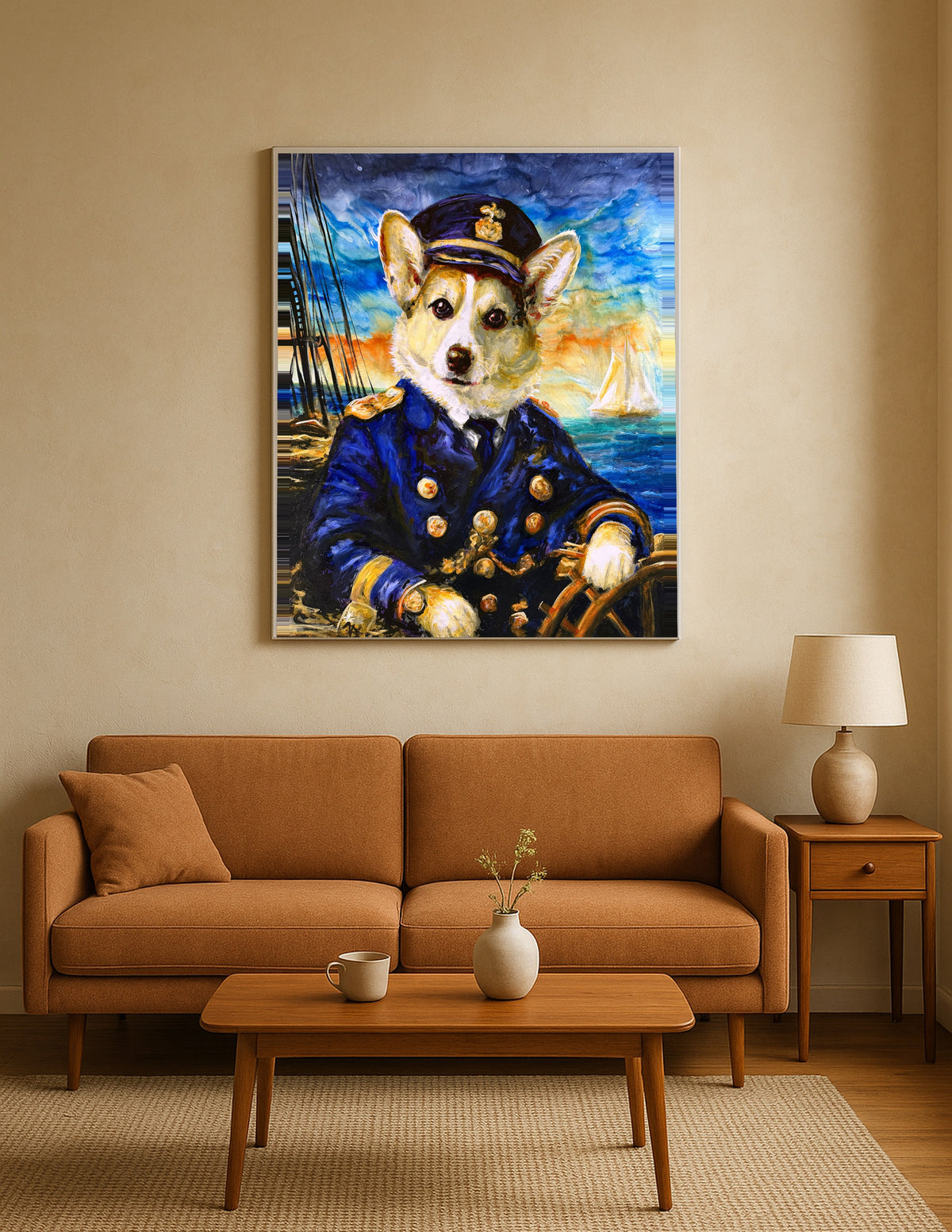 Captain Corgi Print