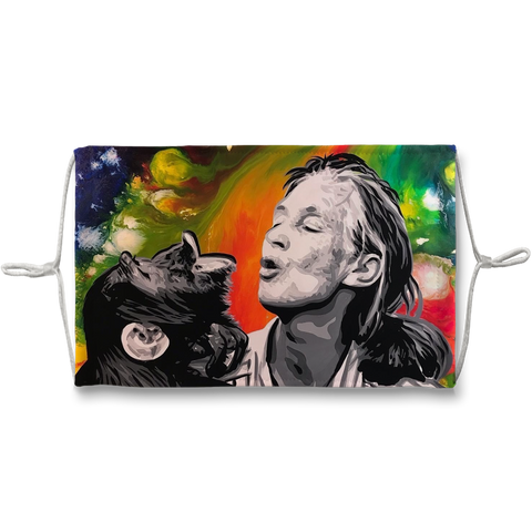 Jane Goodall Apparel Sublimation Face Mask + 10 Replacement Filters