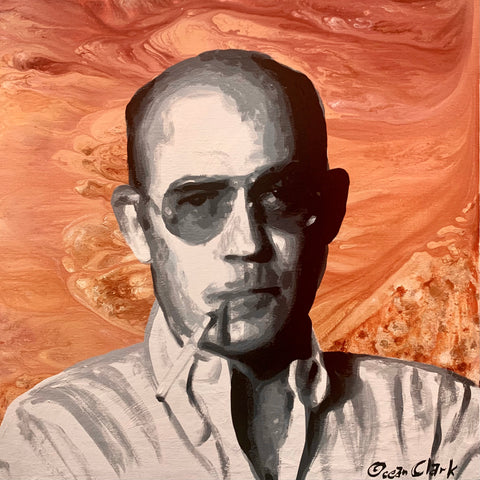 Hunter S Thompson original 24"x24" Painting